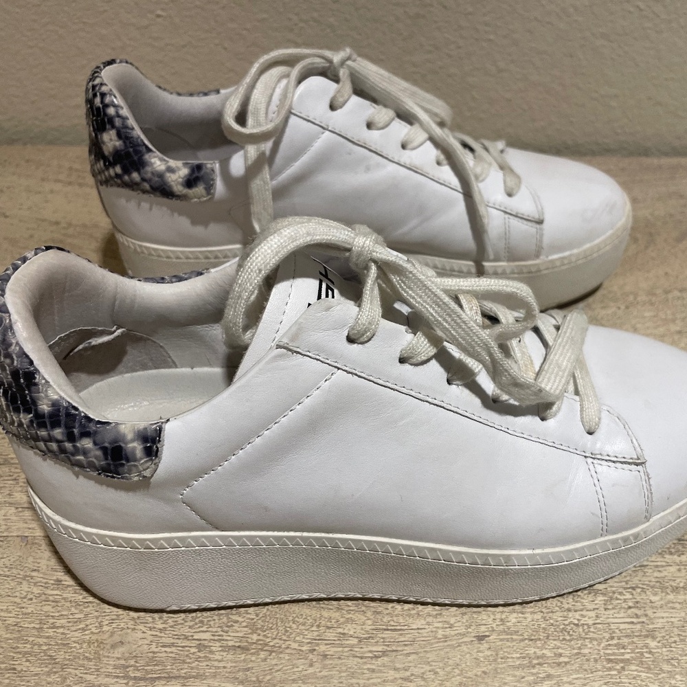 ASH Cult Platform White Leather Snakeskin Sneakers Trainers Size 39 US 9